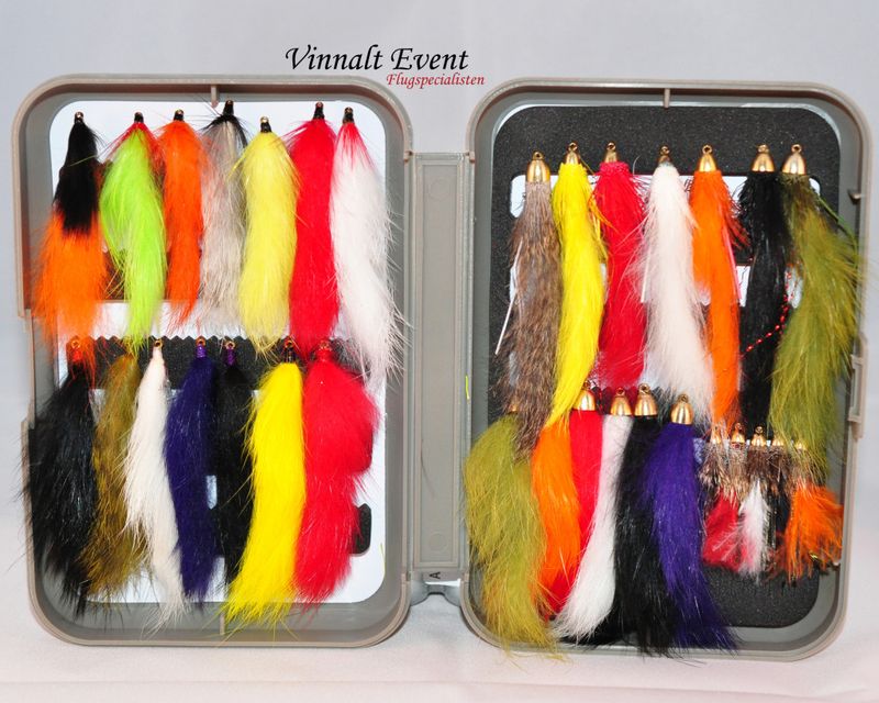 Fly case with Zonker/Muddler Conehead 32 items