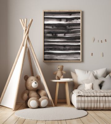 Abstract With Ink Stripes II