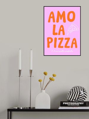 Amo la pizza - pink/orange