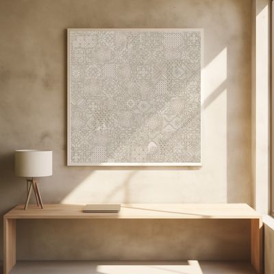 Vintage Tile Pattern Clash Beige