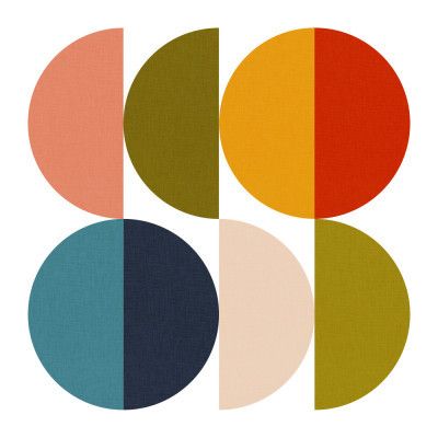 Mid Century Geometric Color Play 2