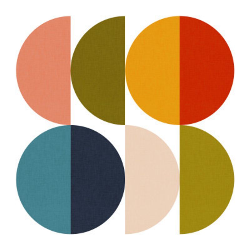 Mid Century Geometric Color Play 2