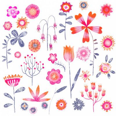 Pink Wildflower Garden