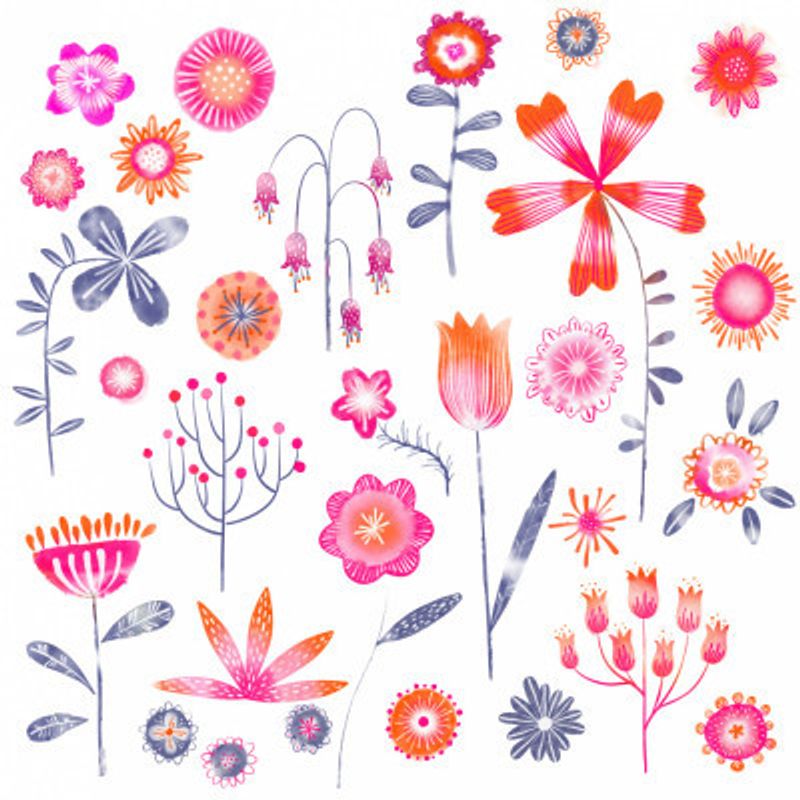 Pink Wildflower Garden