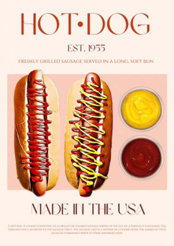 Hot Dogs with Mustard and Ketchup