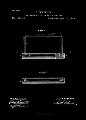 Toilet Paper Fixture Patent 1884