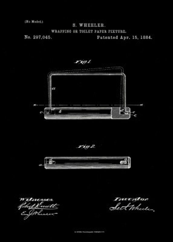 Toilet Paper Fixture Patent 1884