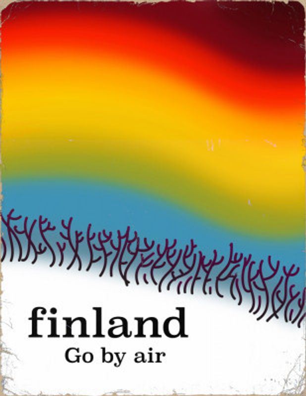 Finland Vintage Style Travel Poster