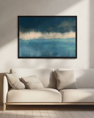 Abstract Landscape in blue and white.