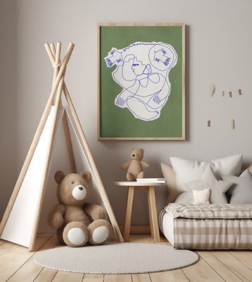 Human Figure Intertwined With Birds