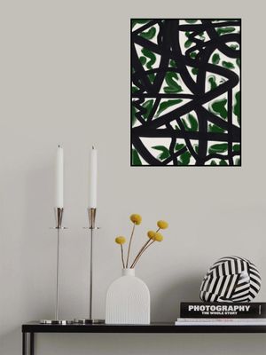 Black Lines Over A White Background