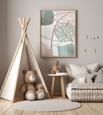 Shapes in pink n green- 2