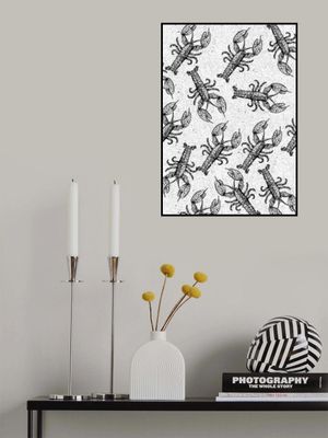 Lobsters Ink Print Pattern