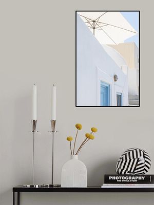 sunshade and blue doors