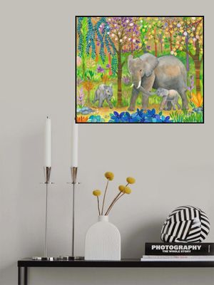 Mother Elephant With Her Calve