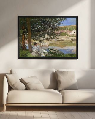 On the Bank of the Seine, Bennecourt (1868) By Claude Monet