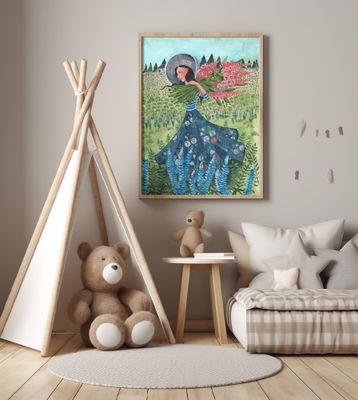 Walking with fieldflowers