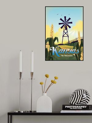 Kansas " The Wheat State" Travel poster