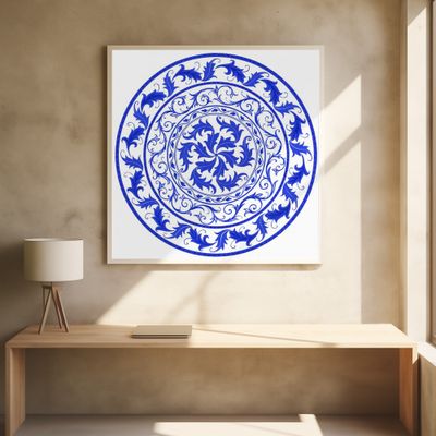 Round Blue Pattern