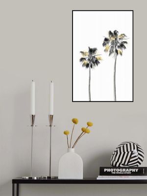 Palm Tree Black, White and Gold 01