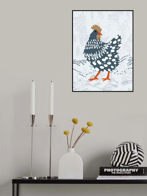 Blue Chicken on the grass