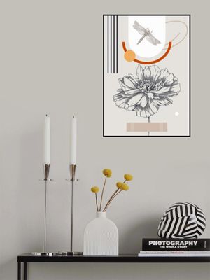 Summer Flowers Collage In Retro style