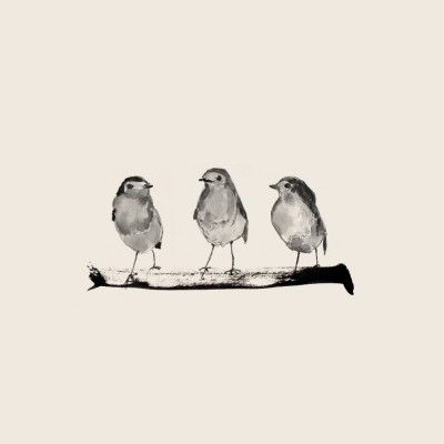 Robins   Three On a Branch 20x20