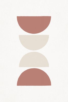Stacked Half Circles in Earthy Tones