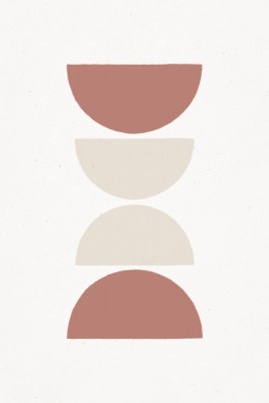 Stacked Half Circles in Earthy Tones