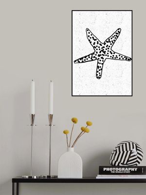 Black And White Dotted Starfish