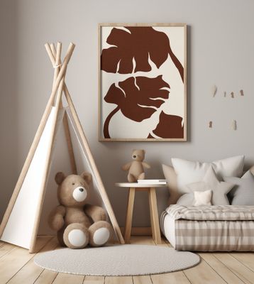 Monstera Canvas Brown