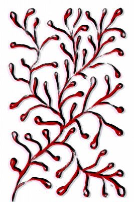Black and Red Organic Branch
