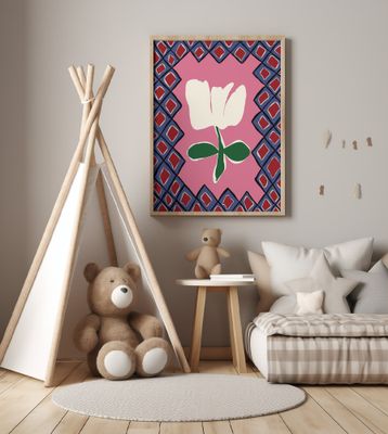 Petal plaid playtime I