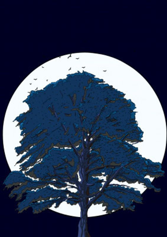 Tree At Moonlight