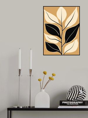 Black and cream botanical