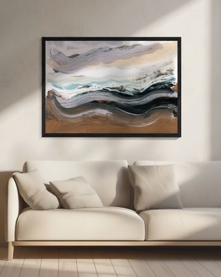 Abstract Landscape Waves Mocha