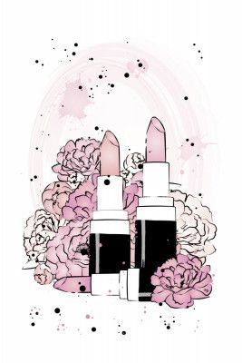 Elegant Lipsticks with Peonies