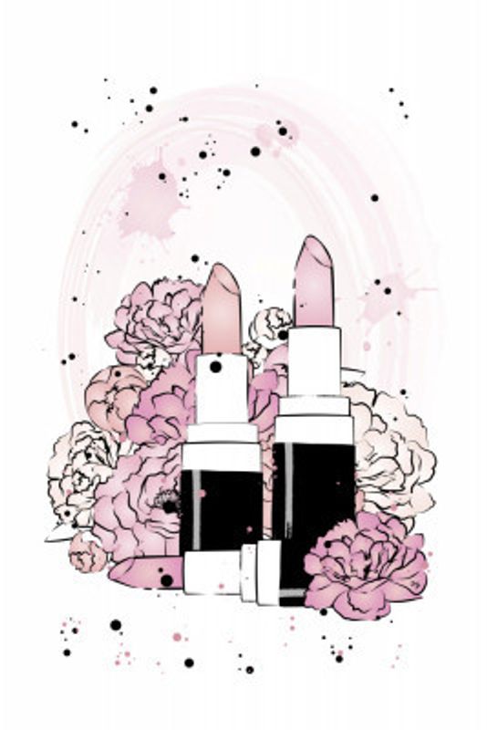 Elegant Lipsticks with Peonies