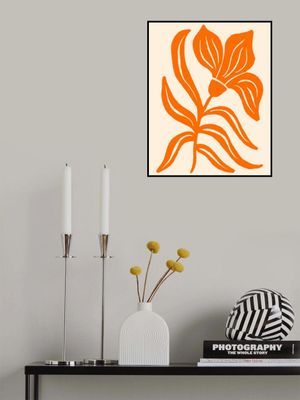 Abstract  Orange Stylized Tulip