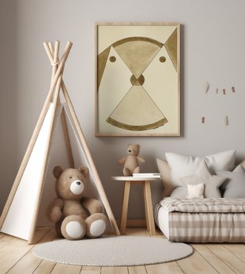 Brown Geometric Balance