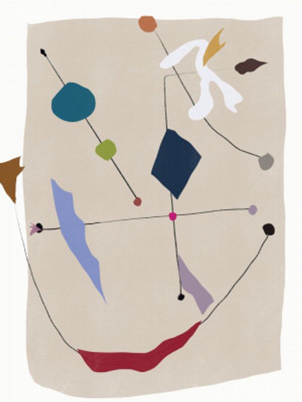 Minimalistic Lines and Colorful Shapes