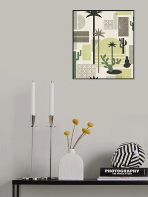 Palm Springs Geometric Escape Oliv Green