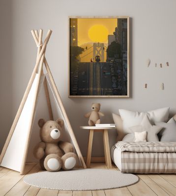 Sunrise over bay bridge