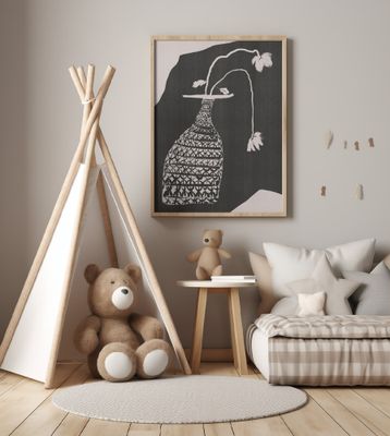 Monochrome Vase Still Life