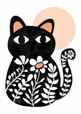 Flower blossom cat