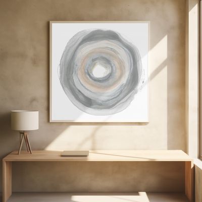 Calm Circles with Muted Gray and Beige Tones