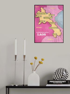 Laos Vintage Map