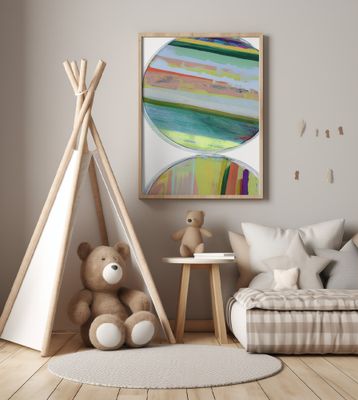 Abstract Stripes &amp; Circles No 1