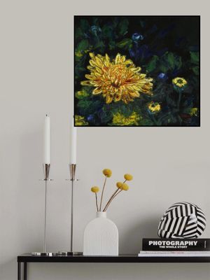 chrysanthemum oil on canvas
