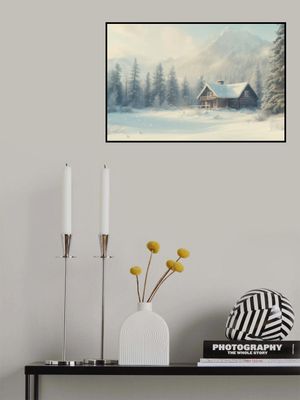 Cabin In Snowy Landscape